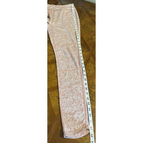 Gymshark Fleur Texture Mid Rise Workout Leggings Dusky Pink Marl Women's Sz M - Picture 7 of 7
